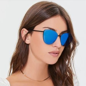 Forever 21 Mirrored Cat-Eye Sunglasses